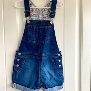 Mini Boden Girls Denim Short Overalls